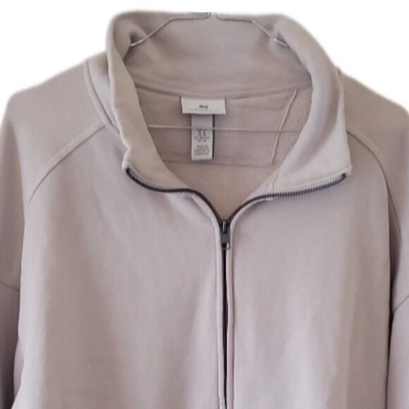 H&M Relaxed Fit Men's Beige Zip Up Pocket Jacket - Picture 2 of 4